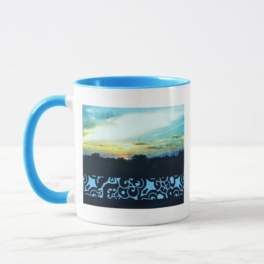 Mug Design Sunset bleu (Gauche)