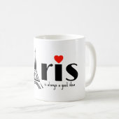 Mug design Tour Eiffel de Paris (Devant droit)