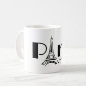 Mug design Tour Eiffel de Paris (Devant gauche)