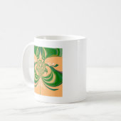 Mug Design vert jaune. (Devant gauche)