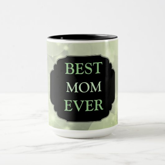 Mug Design vert luxueux "Best Mom Ever" (Centre)