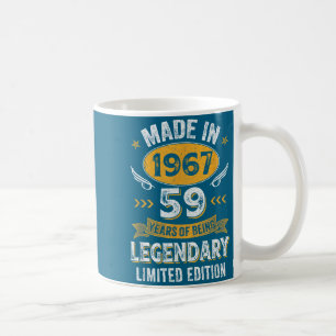 Mug Design vintage 1967 âgé de 59 ans
