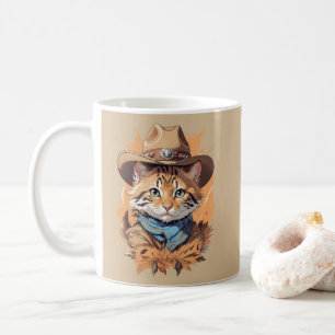 Mug Design vintage Cowboy Kitten