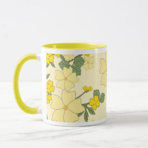 Mug Design vintage jaune citron pastel
