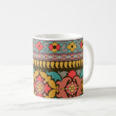 Mug Désigne traditionnel de frontière moghole, ethniqu (Devant droit)