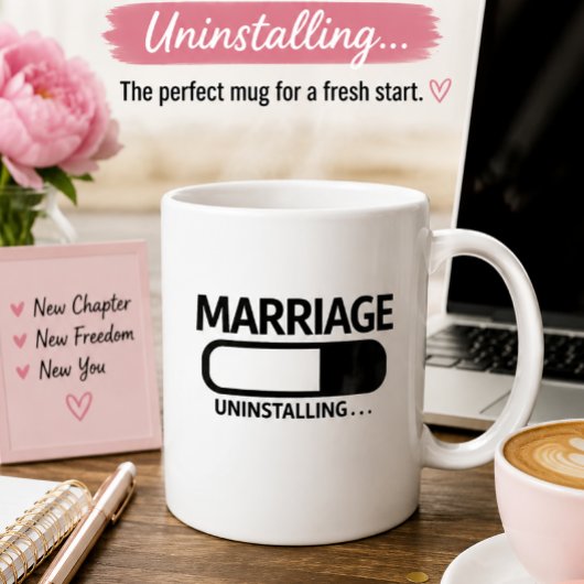 Mug Désinstallation du mariage drôle | Humour de divor