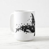 Mug Désintégration Orca numérique - Cyber Ocean Series (Devant gauche)