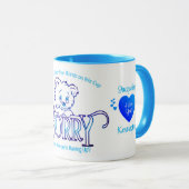 MUG DÉSOLÉ BLEU ET BLANC (Devant droit)