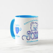 MUG DÉSOLÉ BLEU ET BLANC (Devant gauche)