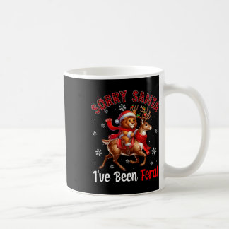 Mug Désolé d'avoir été feral Christmas Père Noël Lion