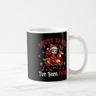 Mug Désolé d'avoir été feral Christmas Père Noël Monke