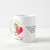 Mug DÉSOLÉ ET AMOUREUX Pâques chrétiennes (Devant gauche)