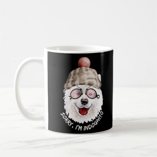 Mug DÉSOLÉ I'M INDOGNITO (Japanese Spitz) drôle chien (Gauche)