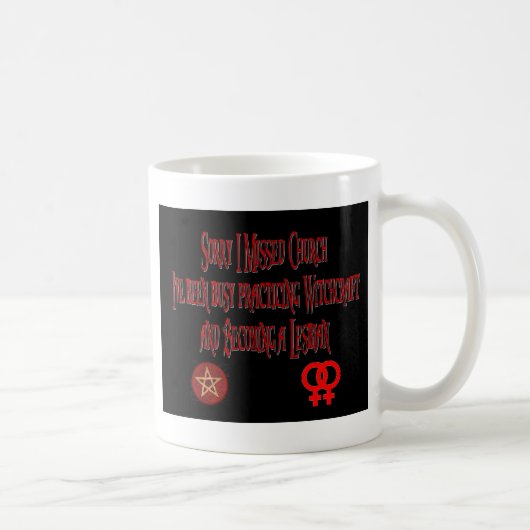 Mug Désolé j'ai manqué l'église… (Droite)