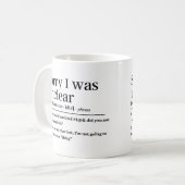 Mug Désolé, je n'ai pas de définition drôle (Devant gauche)