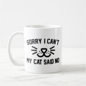 Mug Désolé je ne peux pas (Gauche)