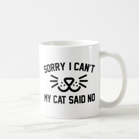 Mug Désolé je ne peux pas (Droite)