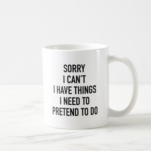 Mug Désolé je ne peux pas (Droite)