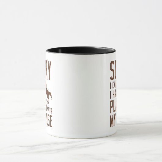 Mug Désolé, je ne peux pas avoir de plans avec mon che (Centre)