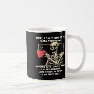 Mug Désolé, je ne peux pas venir travailler demain Méc
