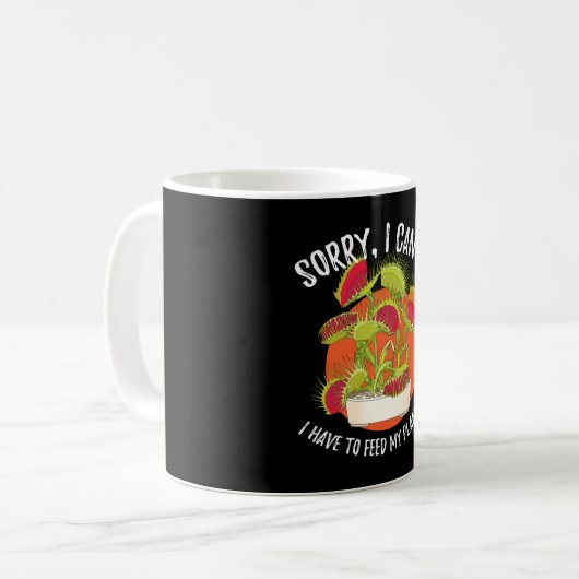 Mug Désolé, je ne peux pas Vénus Flytrap Carnivore (Devant gauche)