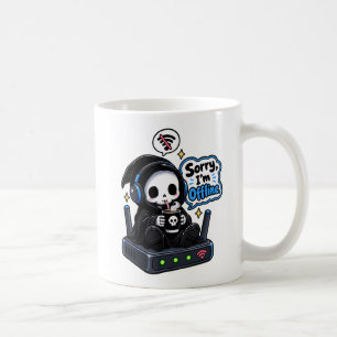 Mug Désolé, je suis hors ligne humour de gamer introve