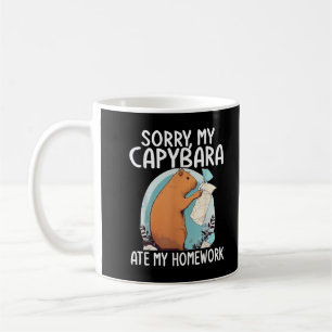 Mug Désolé, mon capybara a mangé mes devoirs, drôle