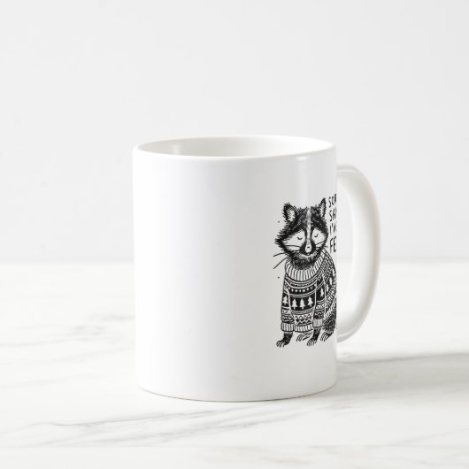 Mug Désolé Père Noël J'ai été Feral Funny Noël S Rac (Devant droit)