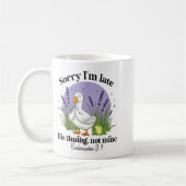 Mug Désolé pour mon retard Son timing pas le mien Chri (Gauche)