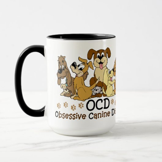 Mug Désordre canin obsédant d'OCD (Gauche)