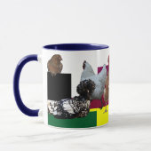 Mug Désordre obsédant de poulet : Collage (Gauche)