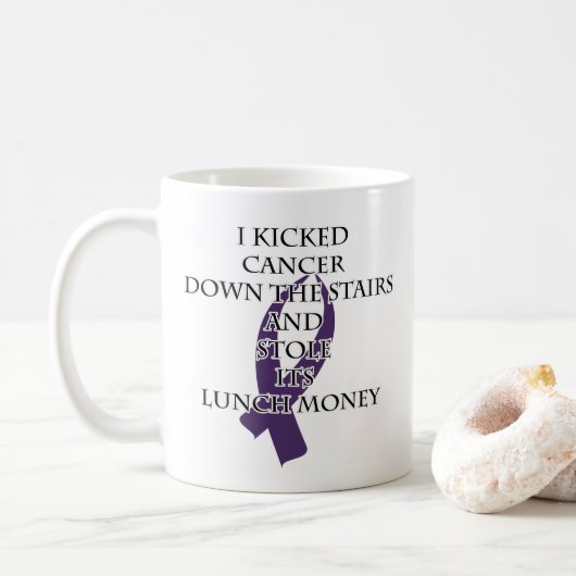 Mug Despote de Cancer (ruban pourpre) (Avec donut)