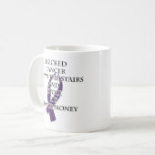 Mug Despote de Cancer (ruban pourpre) (Devant gauche)