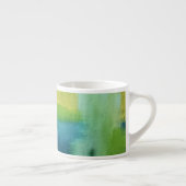 Mug d'Espresso Abstrait bleu, vert, jaune (Droite)