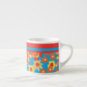 Mug d'Espresso aux Fleurs Orange Ditsy (Droite)