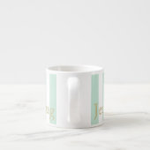 Mug d'Espresso Gratté Vert Mint (Dos)