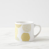 Mug d'Espresso jaune Floral (Droite)