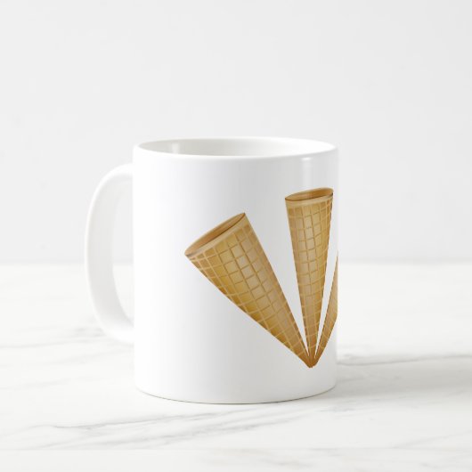 Mug Dessert d'été à la crème glacée triple gaufre (Devant gauche)