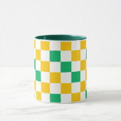 Mug Dessin à carreaux jaune blanc vert (Centre)