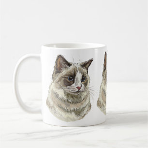 Mug Dessin à la main de chat Ragdoll luffy