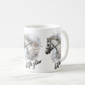 Mug Dessin à la main de cheval avec des plantes (Devant droit)