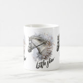 Mug Dessin à la main de cheval avec des plantes (Centre)