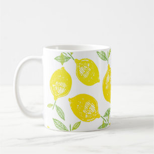 Mug Dessin à la main doodle motif de fruits tropicaux