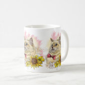 Mug Dessin à la main d'un chat Red Ragdoll drôle avec (Devant droit)