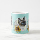 Mug Dessin à la main d'un chat thaïlandais drôle et mi (Centre)
