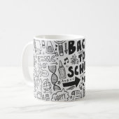 Mug dessin à la main élément école doodé (Devant gauche)