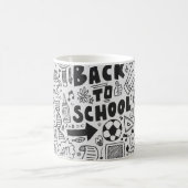 Mug dessin à la main élément école doodé (Centre)