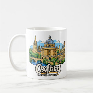 Mug Dessin à la main Oxford Royaume-Uni Art de voyage