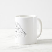 Mug Dessin à main levée de Terre-Neuve minimaliste en  (Devant droit)
