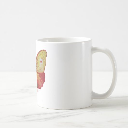 Mug Dessin à papillon jaune orange (Droite)